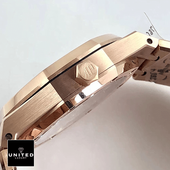 Audemars Piguet Royal Oak Tourbillon 26522ST "Skeleton Dial" Luxury Clone Quality audemars piguet royal oak tourbillon white dial 20180803AP004 left Audemars Piguet Royal Oak Rose Gold Case Replica crown on the ap logo