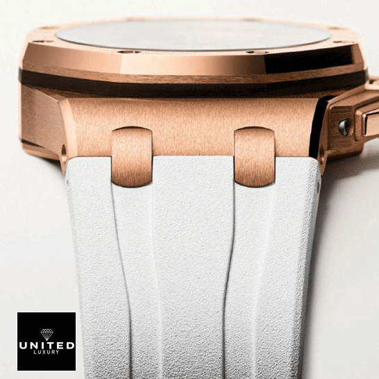 Audemars Piguet Royal Oak Offshore 26408OR.OO.A010CA.01 "Byblos" Near Original Replica audemarspiguet royaloakoffshore 26408OR.OO .A010CA.01 replica dial Audemars Piguet Royal Oak White Rubber Bracelet Replica white background