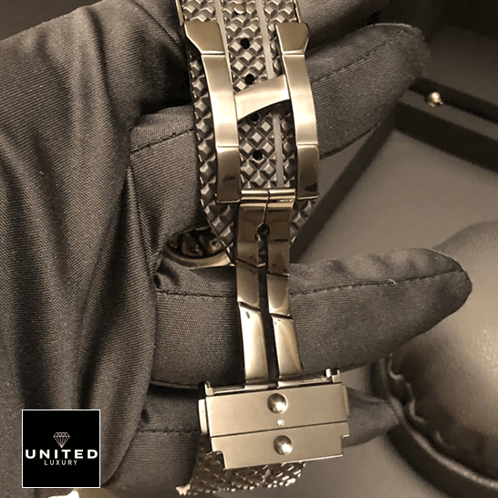 Hublot Big Bang 301.CX.130.RX "Black Magic" Top Tier Replica Edition hublot big bang 301.cx .130.rx replica clasp 1 Hublot Big Bang 301.cx_.130.rx Steel Clasp Replica opened clasp