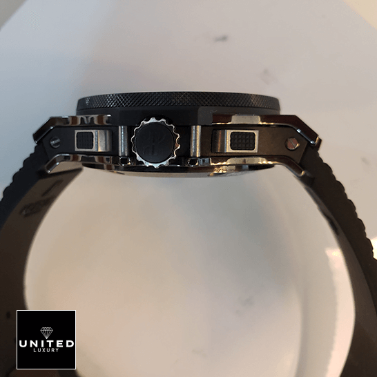 Hublot Big Bang 301.CX.130.RX "Black Magic" Top Tier Replica Edition hublot big bang 301.cx .130.rx replica rightside 1 Hublot Black Steel Case 301.cx_.130.rx Replica side view cornw / push button