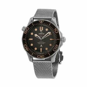 omega-seamaster-steel-brown-dial-replica-watch