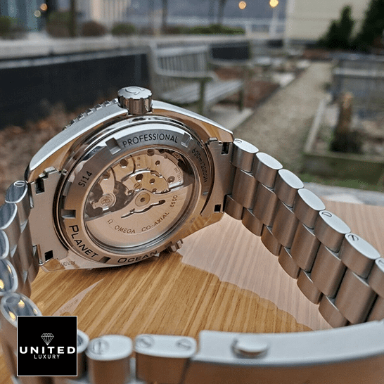 Omega Seamaster Planet Ocean Co-Axial 232.30.46.21.01.003 Precision Clone omega seamasterplanetocean 232.30.46.21.01.003 back Omega Seamaster Professıonal Stainless Steel Replica upside view