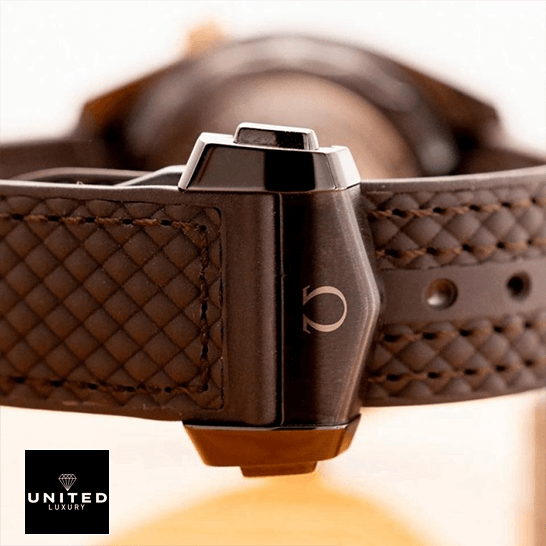 Omega Seamaster Diver Ceramic 215.62.40.20.13.001 Ultra Accurate Clone Omega Seamaster Leather Brown Bracelet Replica stainless steel closed clasp