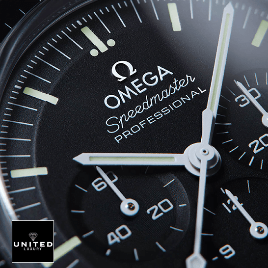 Omega Speedmaster Professional 311.99.42.30.04.001 "White Dial" Ultra Clone 1:1 Omega Speedmaster Professınonal Black Dial Replica close view