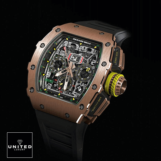Richard Mille RM 11-03 "Rose Gold" Master Clone Quality richard mille rm 011 Richard Mille RM01103 Rose Gold Bezel Replica black background
