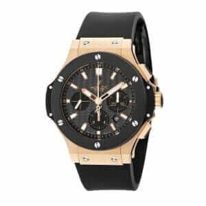 hublot-big-bang-rose-gold-black-dial-rubber-replica-watch